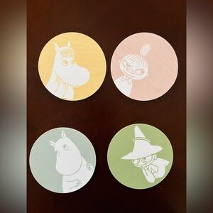 Moomin Coasters Gift Set of 4 by Muurla Multicolor